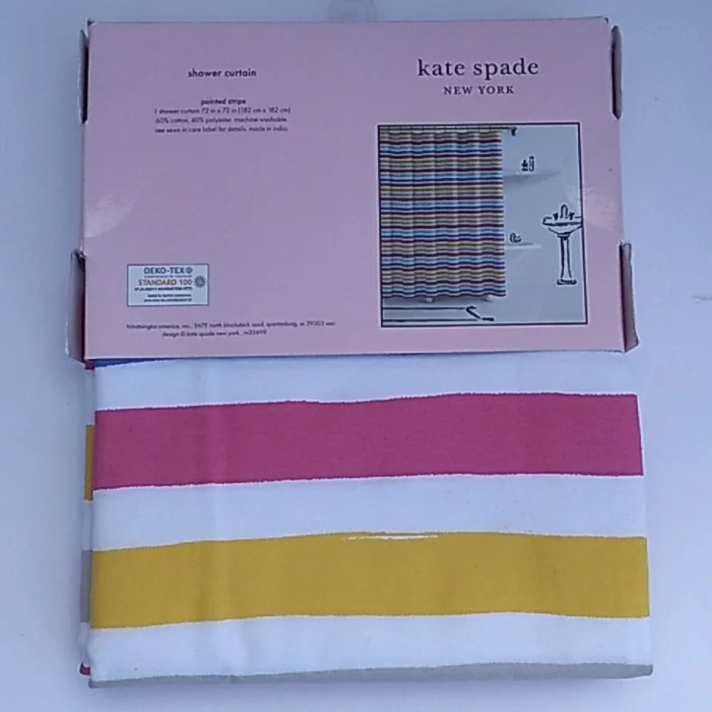 Kate ♠️ Spade Painted Stripe Shower Curtain